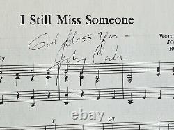 Johnny Cash Rare Hand Signed Sheet Music Autograph W Full Coa Aftal Approuvé
