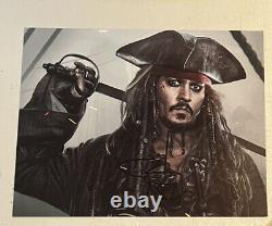 Johnny Depp Pirates Des Caraïbes Signé À La Main Autographié 8x10 Photo Avec Coa