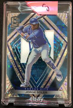 Jorge Soler Dual Card 1/1 Embellished Ms Auto & Spectra Prizm Relic #66/99