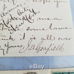 Jsa Loa James Une Lettre Et Une Enveloppe Signées À La Main Par Garfield, 1877, Président Als