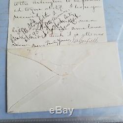 Jsa Loa James Une Lettre Et Une Enveloppe Signées À La Main Par Garfield, 1877, Président Als