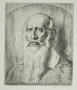 Karl Konrad Friedrich Bauer Portrait De Gravure Léonard De Vinci Signé À La Main