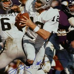 Ken Stabler Main Signé & Encadré Oakland Raiders 16x20 Photo de Football