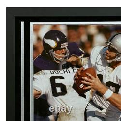 Ken Stabler Main Signé & Encadré Oakland Raiders 16x20 Photo de Football