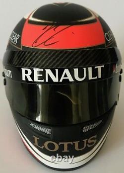 Kimi Raikkonen Signé À La Main Casque À Échelle F1 1/2 2013 Lotus Très Rare