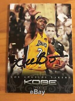 Kobe Bryant 2012 Main Panini Signé Carte Autographe Avec Coa-authentique