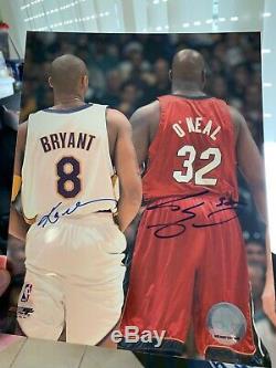 Kobe Bryant Et Shaquille O'neal Main Originale Signée Photo Autographiée Lakers Nba