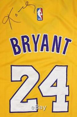 Kobe Bryant Maillot Maillot La Lakers Signé À La Main Avec Signature De Coa