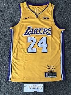 Kobe Bryant Signée À La Main Autograph La Lakers # 24 Jersey Panini Coa Rare