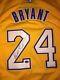 Kobe Bryant Signée À La Main Autographiés La Lakers Maillot Jaune 24 Avec Coa