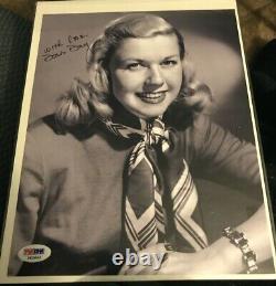 L'actrice Doris Day Singer Signé À La Main Autographe 8x10 Photo Psa/adn Coa