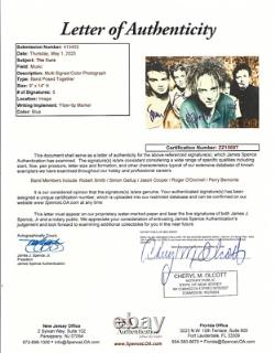 La Cure PHOTO 9x14 RÉELLEMENT SIGNÉE À LA MAIN JSA LOA Autographiée Robert Smith +4