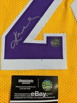 La Lakers Bryant Kobe Hand Signed Autographed Jersey Jaune # 24 Avec Coa