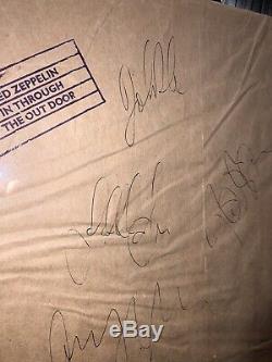 La Led Zeppelin Signée À La Main Autographié Par Tous Les 4 Framed Album Lp Record Withcoa
