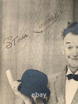 Laurel & Hardy Original Large Hand Signed Sepia Photograph Full Coa Jsa Approuvé