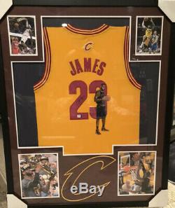 Lebron James Autographié & Main Jersey Painted Rare! Cleveland Cavaliers Certifier