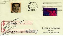 Légende de l'opéra Frank Guarrera FDC signé à la main daté de 1969 avec certificat d'authenticité de JG Autographs