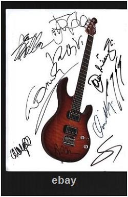 Légendes de la guitare signées à la main (X9) Photo couleur 11X14 montée avec certificat d'authenticité JG Autographs COA