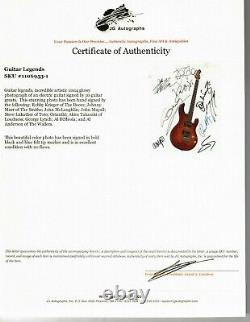 Légendes de la guitare signées à la main (X9) Photo couleur 11X14 montée avec certificat d'authenticité JG Autographs COA