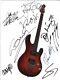 Légendes De La Guitare Signées à La Main (x9) Photo Couleur Montée 11x14 Jg Autographs Coa