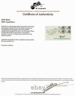 Les Tigres Volants John Dick Rossi, enveloppe premier jour signée à la main datée de 1964 avec certificat d'authenticité de JG Autographs