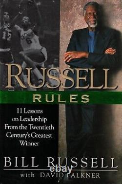 Les règles de Russell SIGNÉES à la main par Bill Russell pour Wilt! Autographe! Certificat d'authenticité de JSA! 1er/1er