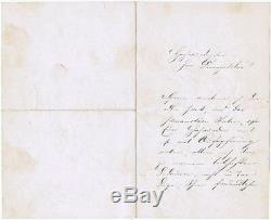 Lettre De 1876 Signée À La Main Par Franz Liszt. Coa