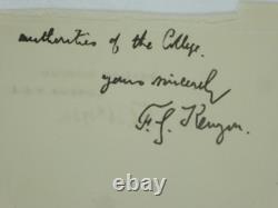 Lettre manuscrite signée de Sir Frederic G Kenyon ALS JSA COA