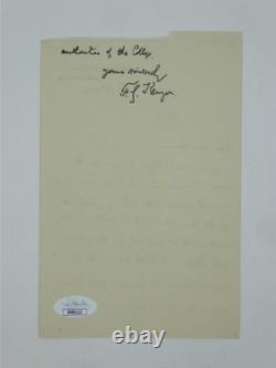 Lettre manuscrite signée de Sir Frederic G Kenyon ALS JSA COA