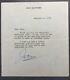 Lettre Signée à La Main De Joan Crawford Avec Un Stylo à Bille Bleue En 1968 - Signature Joan