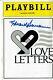 Lettres D'amour Edward Herrmann Signées à La Main Playbill Jg Autographs Coa