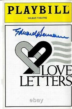 Lettres d'amour Edward Herrmann signées à la main Playbill JG Autographs COA