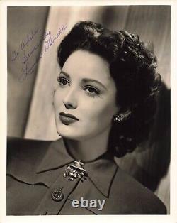 Linda Darnell, Rare Autographe Originale, Signature À La Main Portrait De Photo