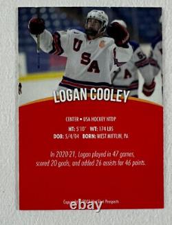 Logan Cooley Hand Signed Sports Card USA Hockey Autographe Arizona Coyotes Coa