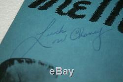 Lon Chaney Jr. Signée À La Main Autographié Ad Poster Withcoa Wolfman
