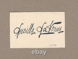 Lucille La Verne Carte d'index originale signée à la main 1926 Disney Blanche-Neige + Coa