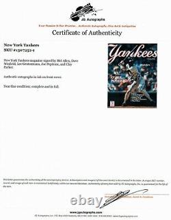 Magazine des Yankees de 1989 signé à la main (X5) Couverture JG Autographs COA