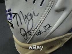Magic Johnson Signée À La Main Jeu Autographié Utilisé Contre De Chaussures 1990 Adn De Jsa