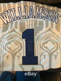 Maillot De Basket Zion Williamson Autographié Et Signé À La Main Avec Coa (duke) Taille XL