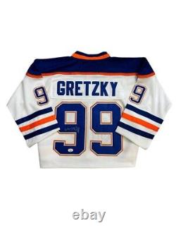 Maillot blanc autographié par Wayne Gretzky des Edmonton Oilers avec certificat d'authenticité (COA)