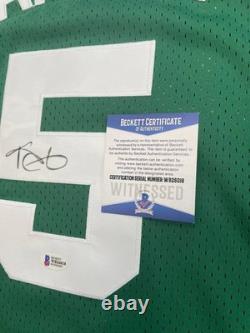 Maillot de basketball Kevin Garnett vert signé à la main avec certificat d'authenticité BAS