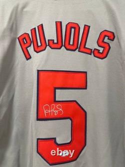 Maillot des Arizona Cardinals signé à la main par Albert Pujols avec certificat d'authenticité BAS