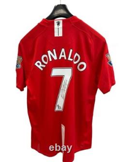 Maillot signé autographié Aig Cristiano Ronaldo signé à la main Bas Coa