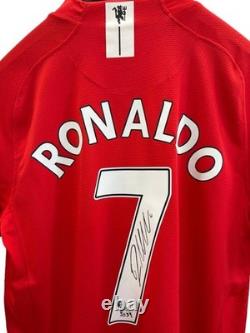 Maillot signé autographié Aig Cristiano Ronaldo signé à la main Bas Coa