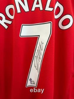 Maillot signé autographié Aig Cristiano Ronaldo signé à la main Bas Coa