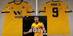 Main Raul Jimenez Signé Loups Autographiés Wolverhampton Wanderer Jersey Mexique