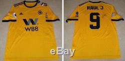 Main Raul Jimenez Signé Loups Autographiés Wolverhampton Wanderer Jersey Mexique