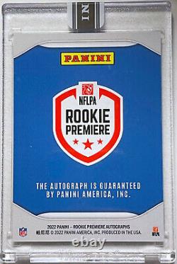 Malik Willis a signé la carte Panini Titans NFL Rated Rookie Premiere Autographs 7/10.