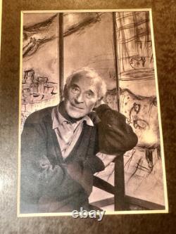 Marc Chagall Artiste Signé à la Main Tampon LE Art Encadré et Maté