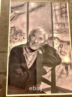Marc Chagall Artiste Signé à la Main Tampon LE Art Encadré et Maté
